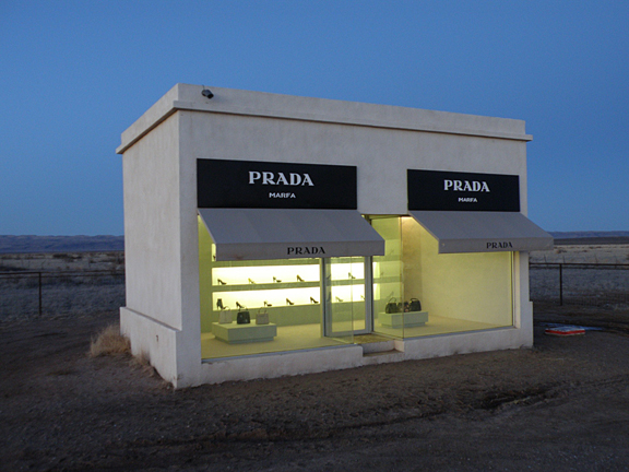 High-class shopping in the middle of nowhere. — Prada, y'all! (GC1W1KC) —  Geocache of the Week – Official Blog
