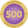 500 Cache Milestone Coin and Tag Set